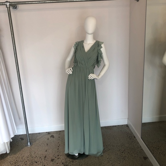 Dresses & Skirts - Theia Mary 9112486 Chiffon Dress in Sage